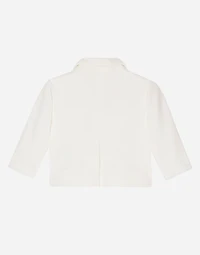 Classic single-breasted textured jersey jacket
