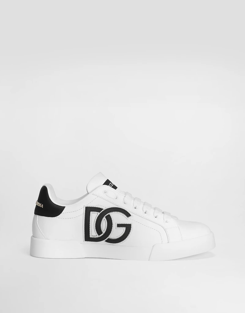 Calfskin Portofino sneakers with DG logo