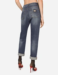 Boyfriend jeans with rips