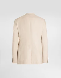 Double-breasted linen fabric jacket