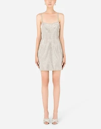 Short crystal mesh dress