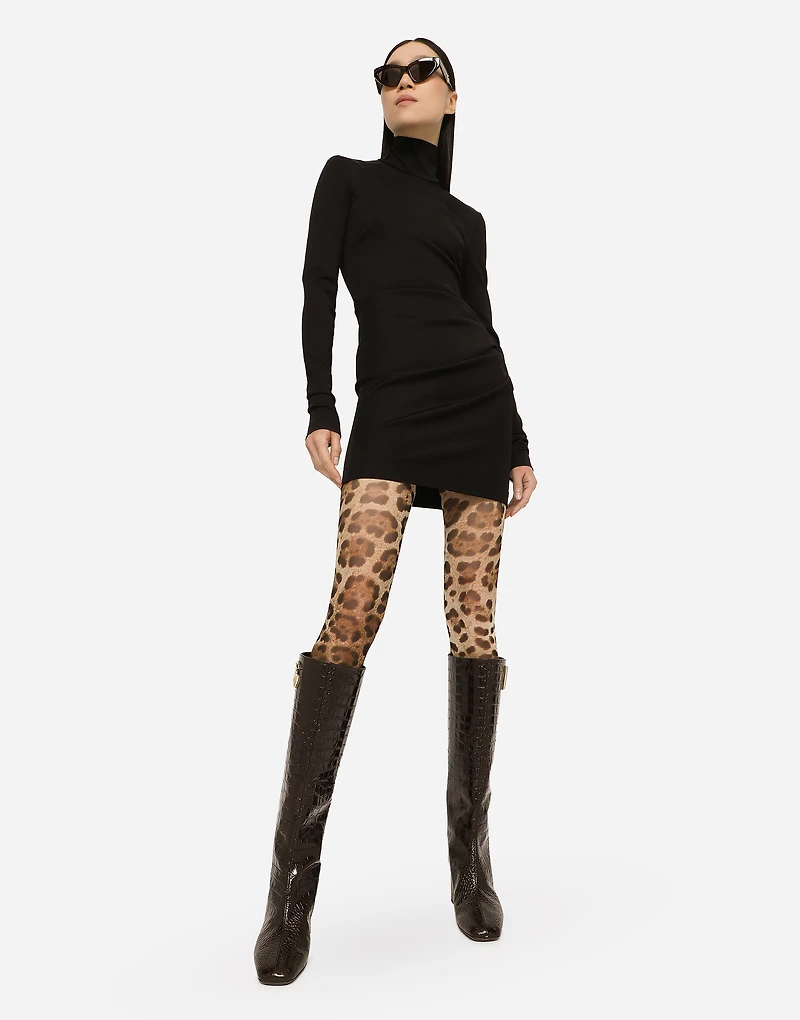 Short jersey Milano rib dress