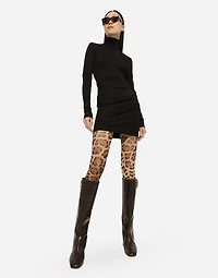 Short jersey Milano rib dress
