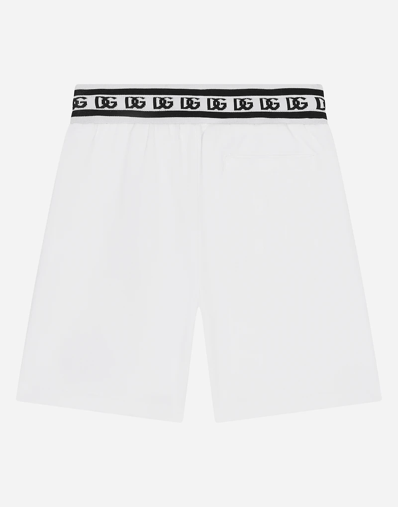 Jersey jogging shorts with DG logo embroidery