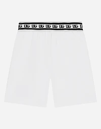 Jersey jogging shorts with DG logo embroidery
