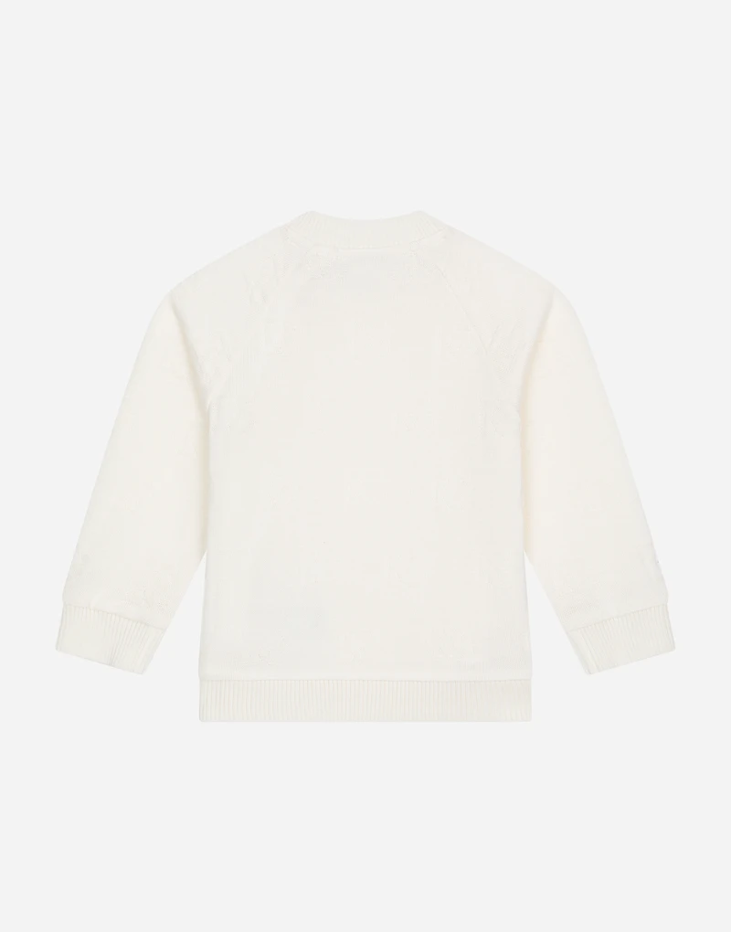 Round-neck sweatshirt with jacquard DG logo