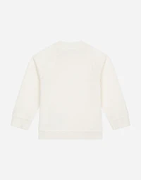 Round-neck sweatshirt with jacquard DG logo