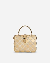 Resin Dolce Box bag with rhinestones