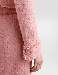Short raschel tweed jacket
