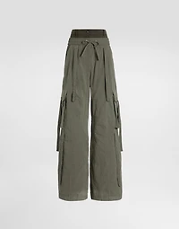 Waxed faille trousers