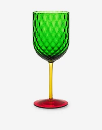 Hand-Blown Murano Red Wine Glass