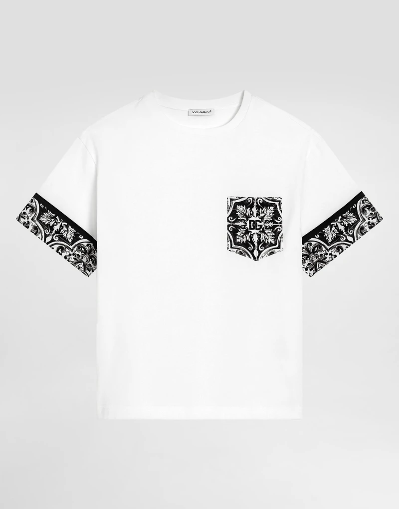 Majolica-print jersey t-shirt