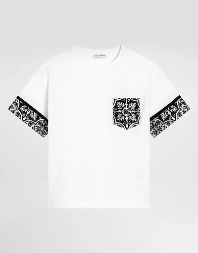 Majolica-print jersey t-shirt