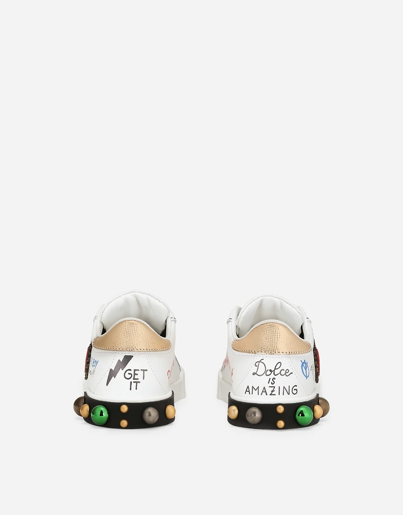 Calfskin Portofino DG King sneakers