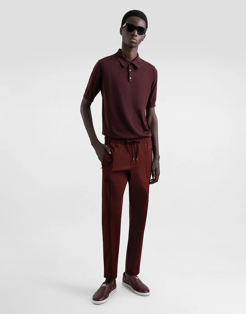 Fine-gauge cashmere polo shirt