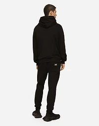 Jersey zip-up hoodie