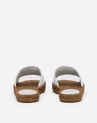 Nappa leather espadrille sliders with DG logo