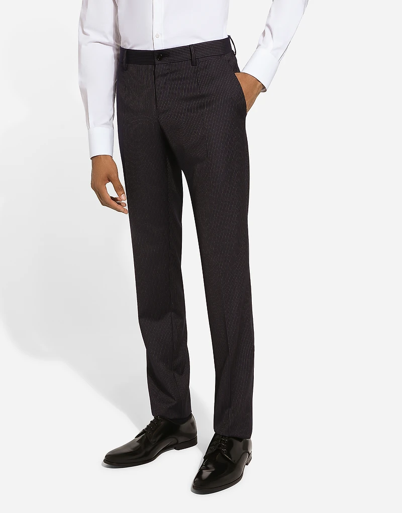 Pinstripe double-breasted Martini-fit suit