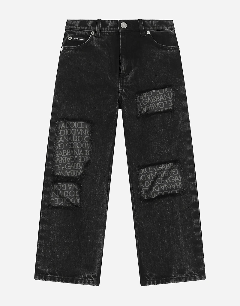 5-pocket jeans with silk twill interior