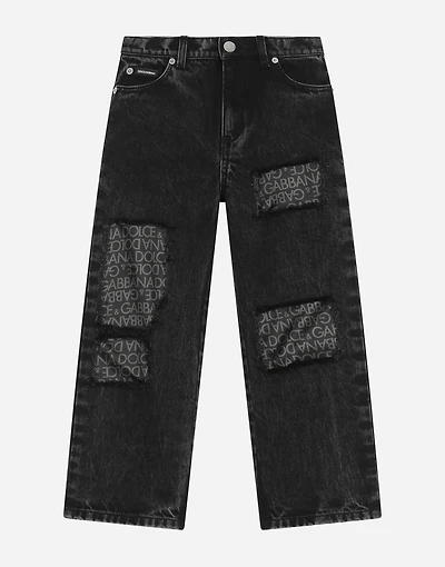 5-pocket jeans with silk twill interior