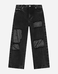 5-pocket jeans with silk twill interior