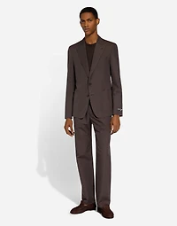 Single-breasted silk and cotton Portofino-fit jacket