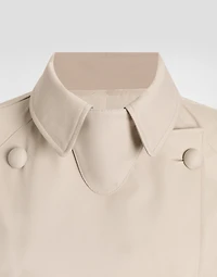 Cotton drill trench coat