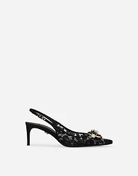 Rainbow lace slingbacks lurex
