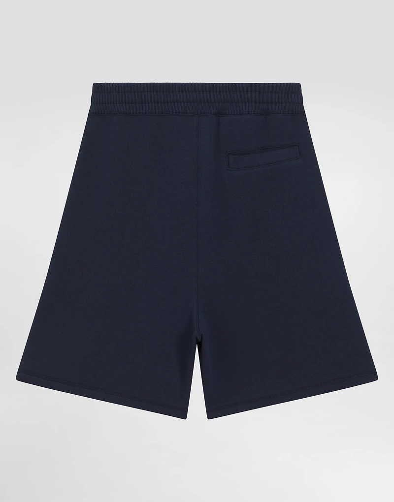 Fleece shorts with Dolce&Gabbana logo and flag