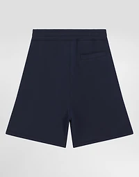 Fleece shorts with Dolce&Gabbana logo and flag