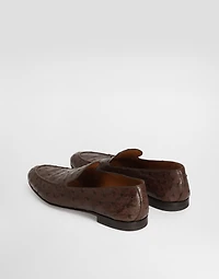 Ostrich leather slippers