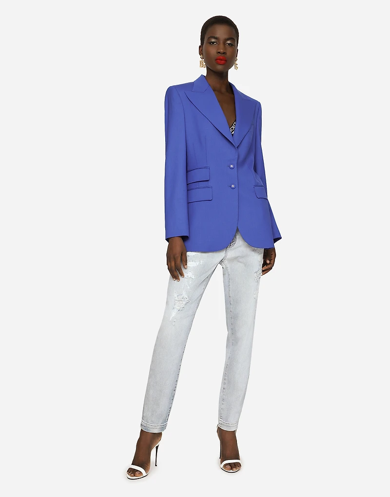 Two-way stretch wool jacket