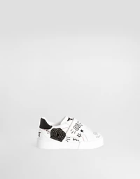 Printed calfskin portofino light sneakers