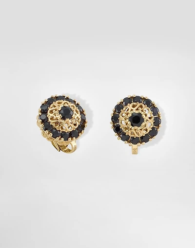 Sicily Earrings 18-carat yellow gold and black sapphires