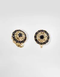 Sicily Earrings 18-carat yellow gold and black sapphires