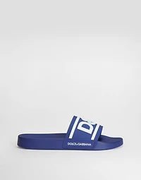 Rubber beachwear sliders with DG logo