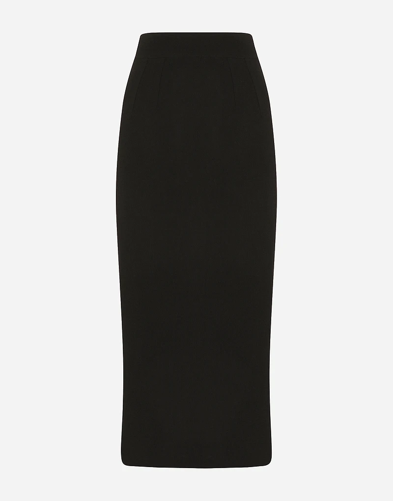 Virgin wool pencil skirt
