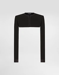 Wool crepe shrug