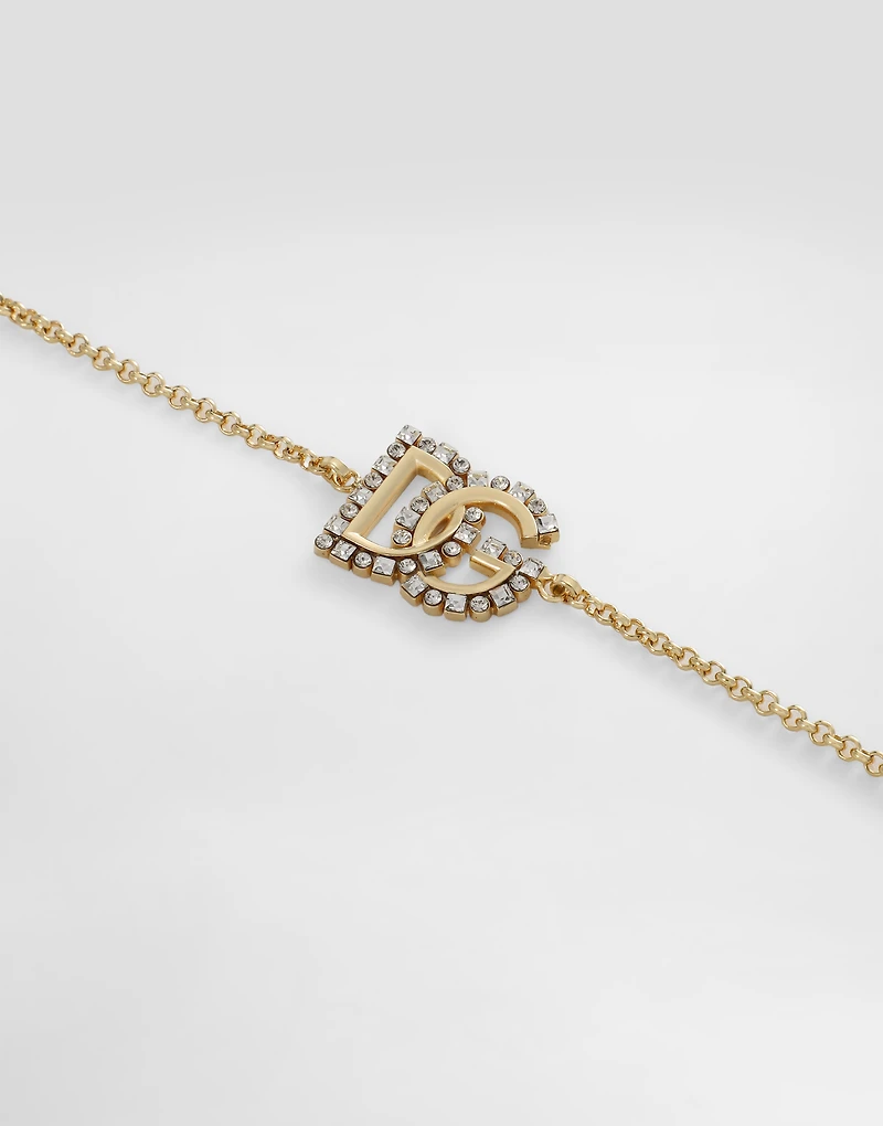 Fine link bracelet with DG logo