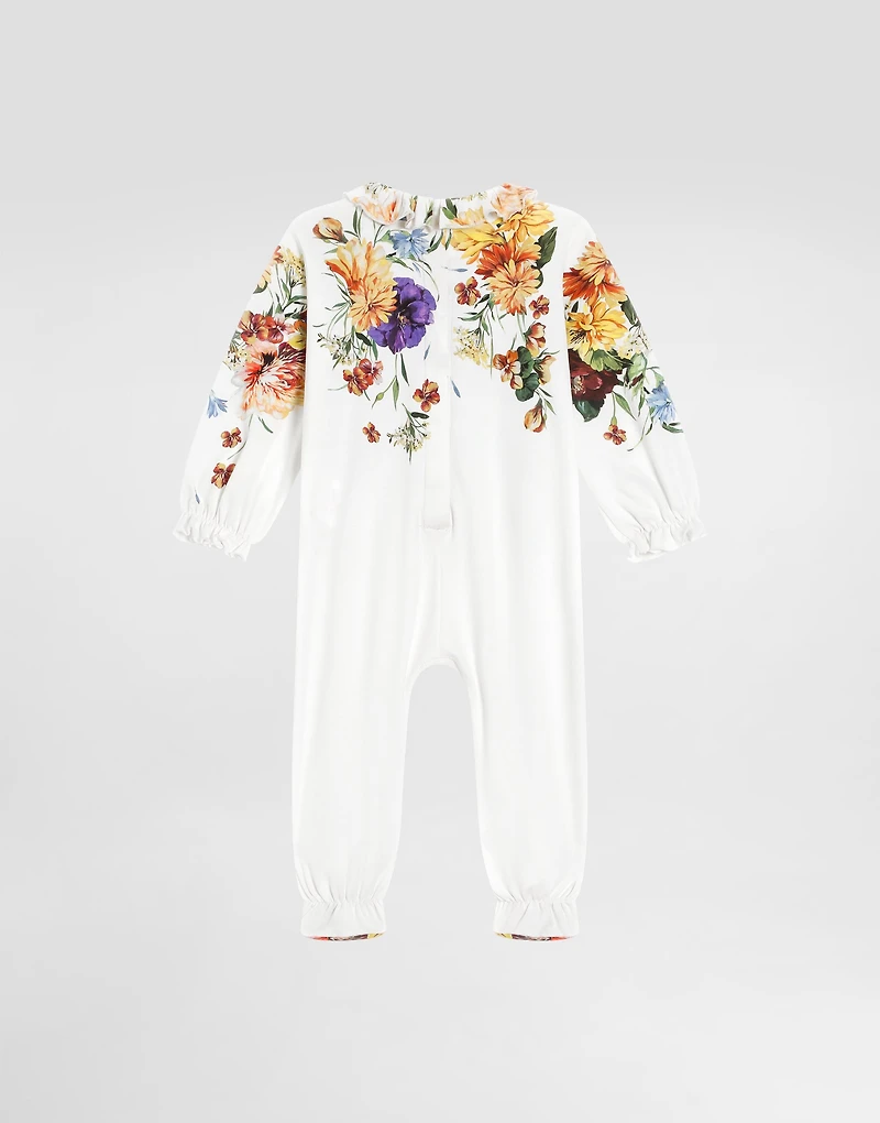Flower-print 3-piece interlock gift set