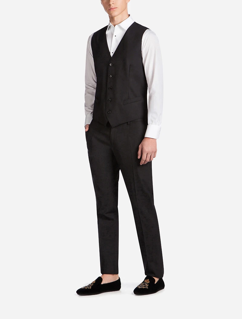 Five button vest wool