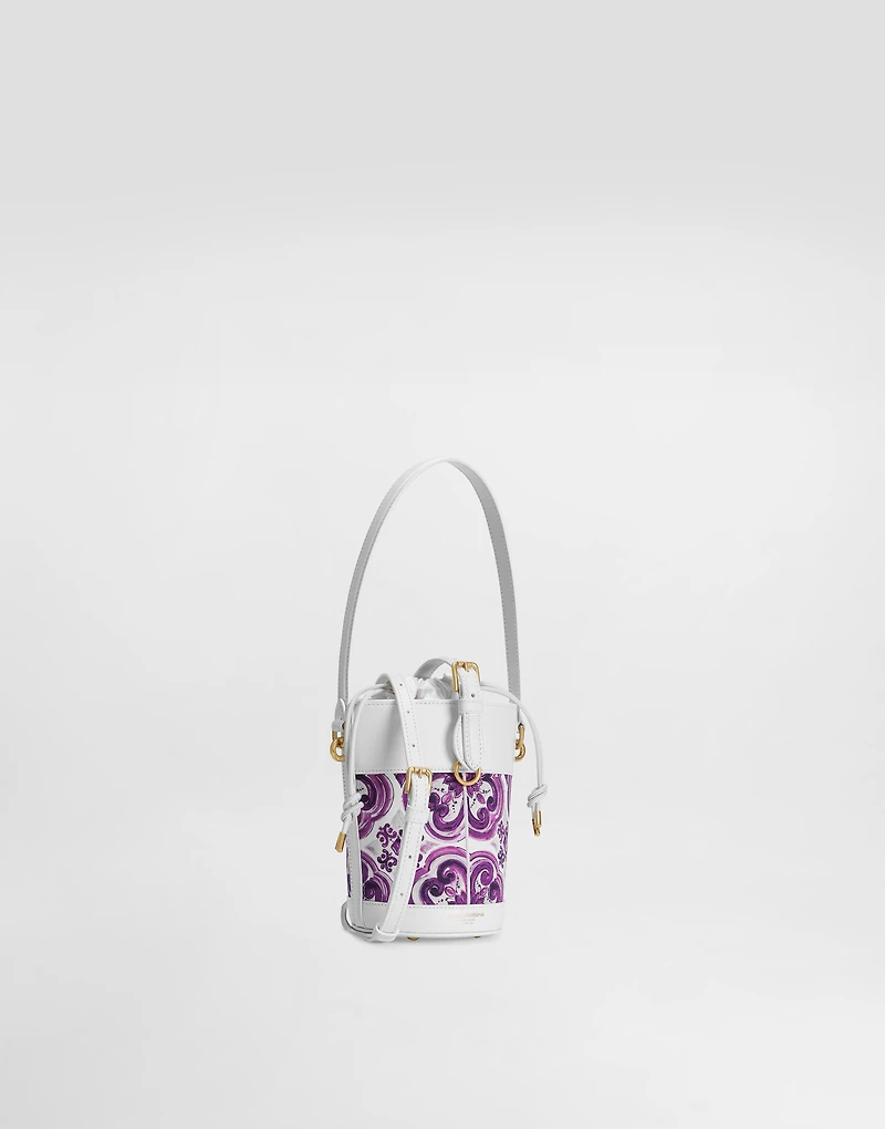 Capri canvas Majolica-printed bucket bag