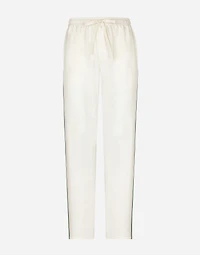 Silk jogging pants with DG embroidery