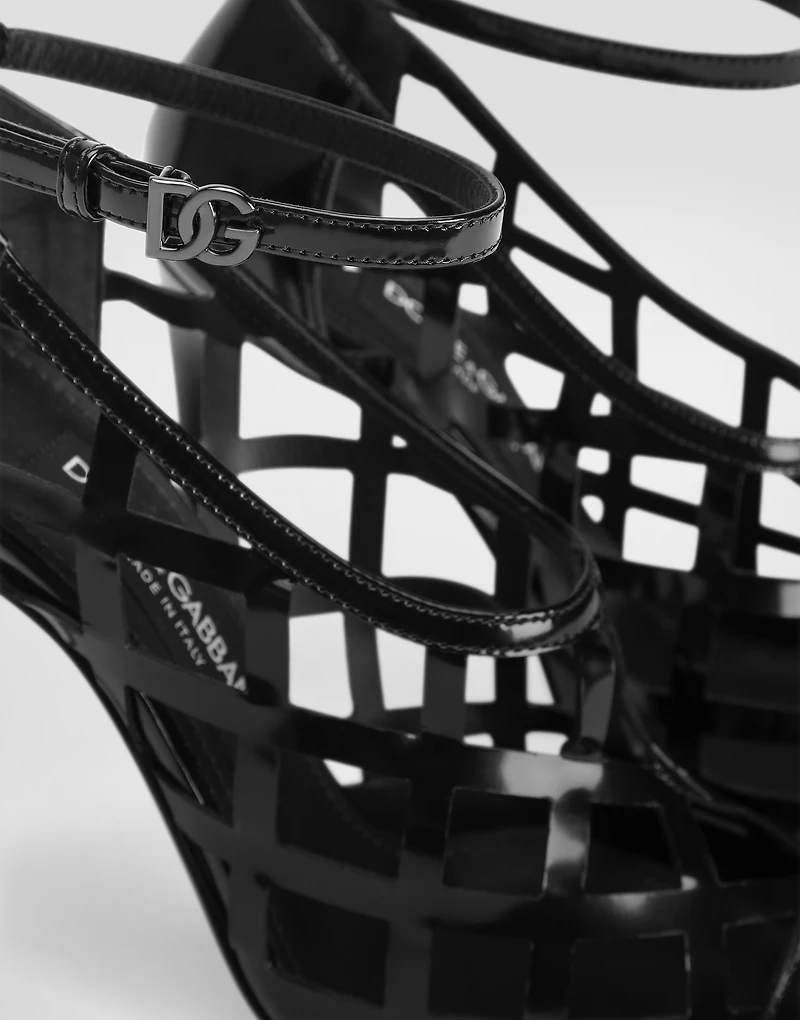 Polished calfskin pumps