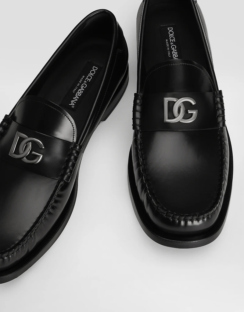 Brushed calfskin loafers