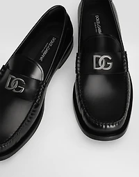 Brushed calfskin loafers