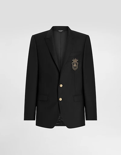 Single-breasted Martini-fit jacket with patch