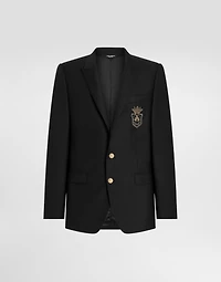 Single-breasted Martini-fit jacket with patch