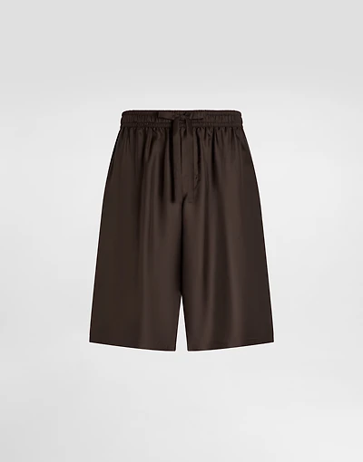 Silk twill trousers