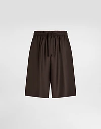 Silk twill trousers